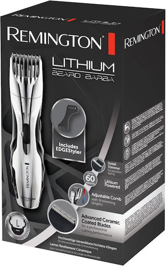 Remington Lithium Beard Barba Hair Clipper Silver MB350LC