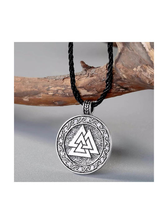 Norse/Celtic Mythology Pendant Necklace With Silver Tone