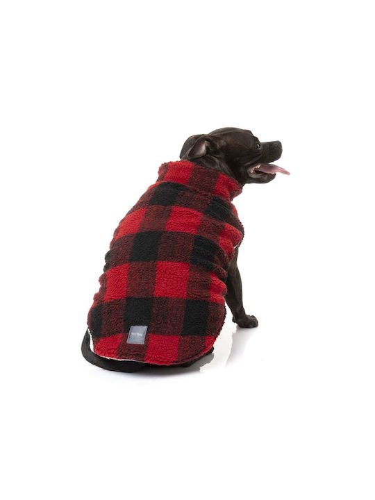 Fuzzyard The Lumberjack Red Waterproof Dog Coat XXSmall with 26cm Back Length