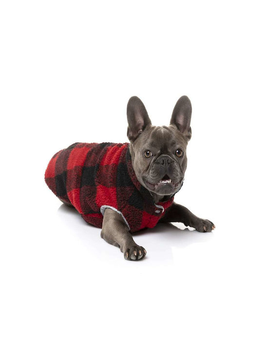 Fuzzyard The Lumberjack Red Waterproof Dog Coat XXSmall with 26cm Back Length