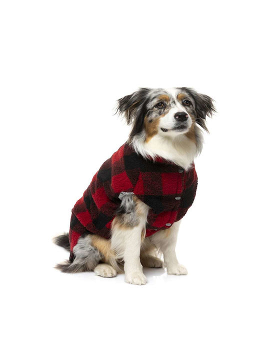 Fuzzyard The Lumberjack Red Waterproof Dog Coat XXSmall with 26cm Back Length