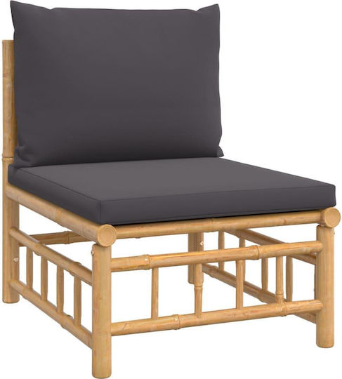 Set Cameră De Zi Pentru Exterior 8 Piese Gri Închis Cu Perne