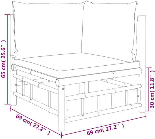 Set Cameră De Zi Pentru Exterior 8 Piese Gri Închis Cu Perne