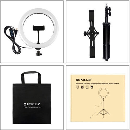 Puluz Ring Light 26cm with Floor Tripod 1.1m
