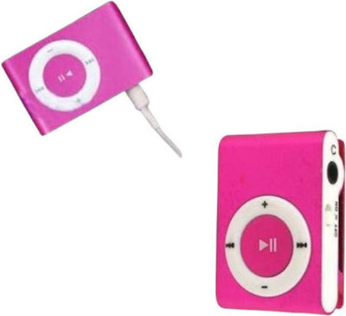 Mini MP3 + Earphones MP3 Player (64GB) cu ecran LCD 1" Fuchsia Fuchsia