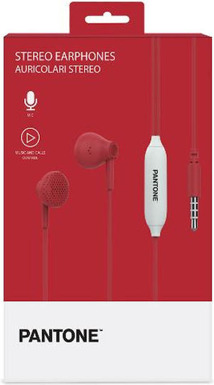 Celly Ακουστικά Ψείρες In Ear Pantone Κόκκινα