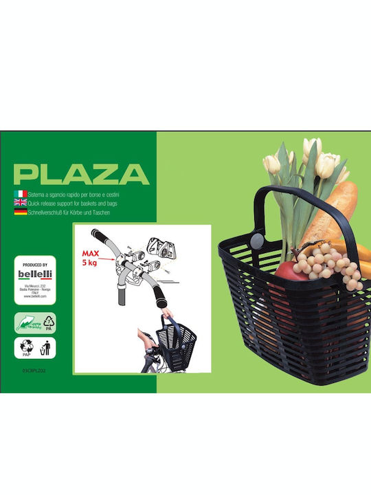 Bellelli Plaza Καλαθάκι Ποδηλάτου Μαύρο