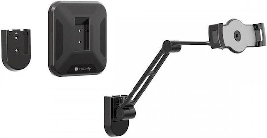 Techly Desk and Wall Extensible Support for Tablet and iPad 4.7"-12.9" Tablet Stand with Extension Arm Until 12.9" Black