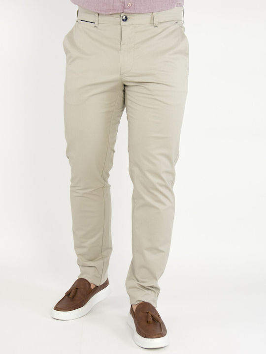 Trial Männer beige Stoff Chinos Hose 23 Logan