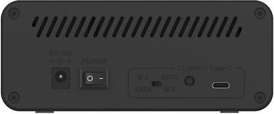 Icy Box Docking Station για 2 Σκληρούς Δίσκους SATA/PCIe M.2 (2260)" / M.2 (2280)" / M.2 (2242)" / 3.5" / 2.5" με σύνδεση USB-C (IB-2914MSCL-C31)