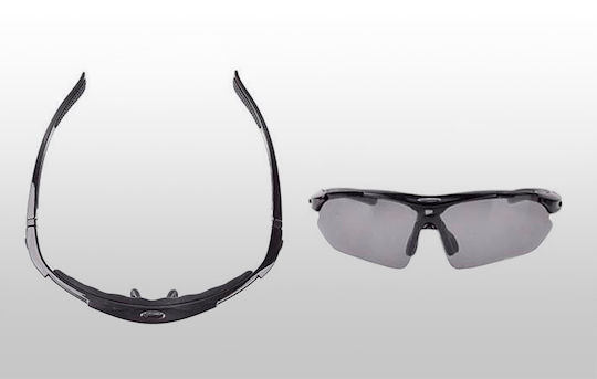 Rockbros Cycling Glasses with Black Frame & Polarized Lenses