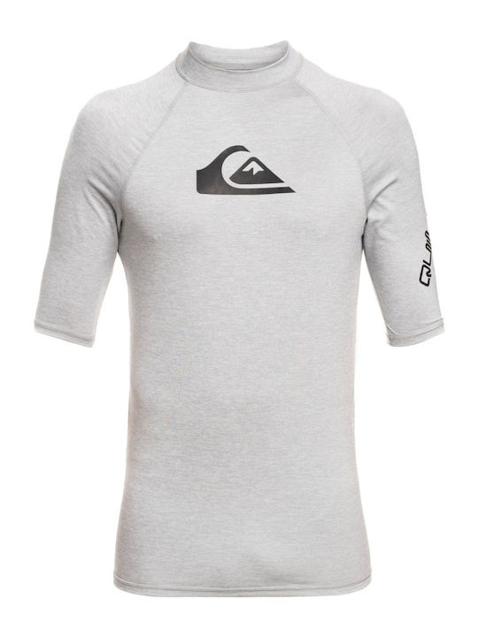 Quiksilver All Time UPF 50 Men Short Sleeve Sun Protection Shirt White