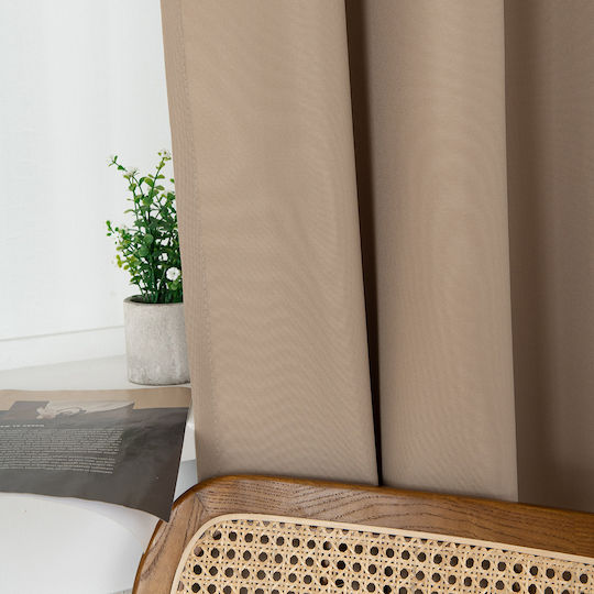 Beauty Home Vorhang mit Grommet Effekt 8443 Beige 140x270cm