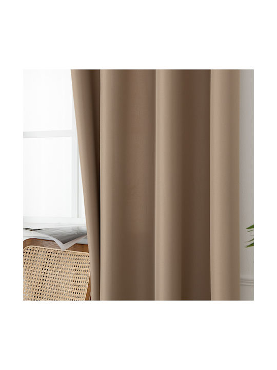 Beauty Home Перде с Копчета Effect 8443 Бежово 140x270см