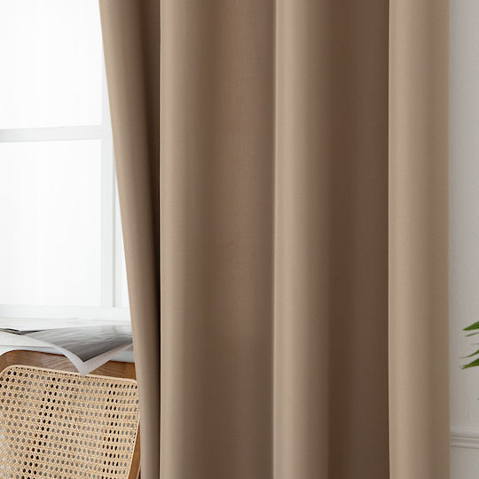 Beauty Home Vorhang mit Grommet Effekt 8443 Beige 140x270cm