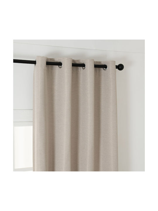 Beauty Home Blackout Curtain with Grommets Glare 8444 Beige 140x270cm