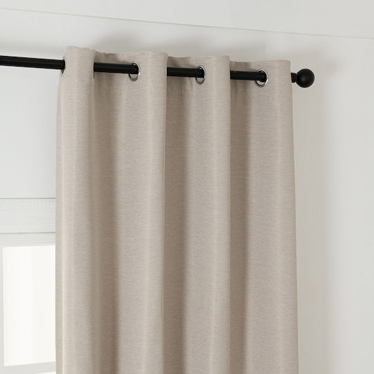 Beauty Home Blackout Curtain with Grommets Glare 8444 Beige 140x270cm