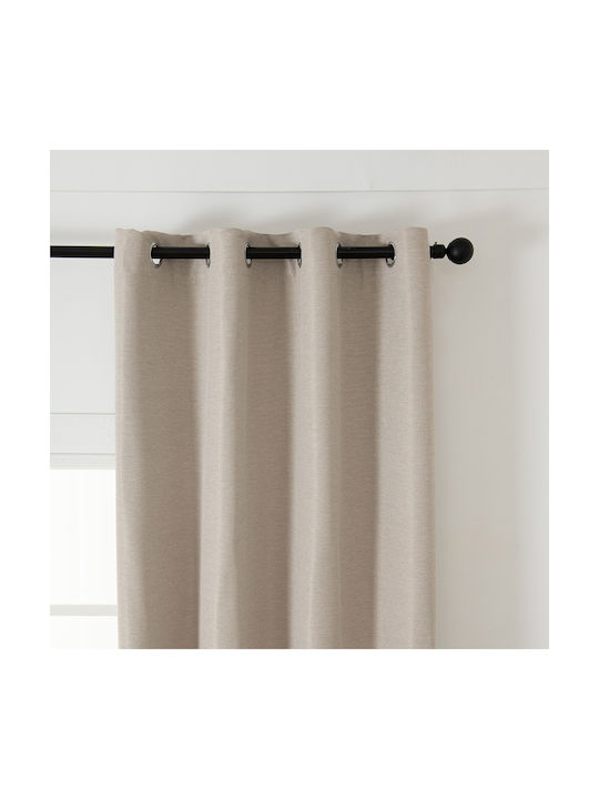 Beauty Home Blackout Curtain with Grommets Glare 8444 Beige 140x270cm