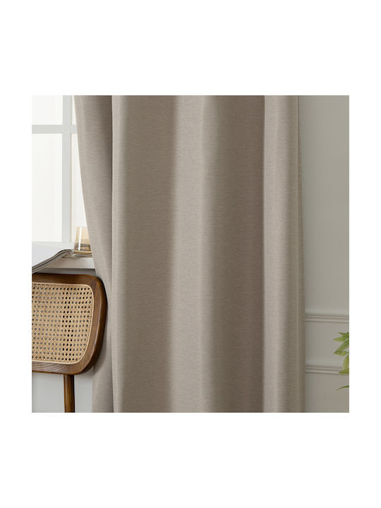Beauty Home Blackout Curtain with Grommets Glare 8444 Beige 140x270cm