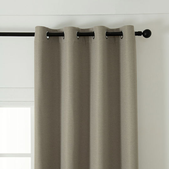 Beauty Home Verdunkelungsvorhang mit Grommets Sand 140x270cm