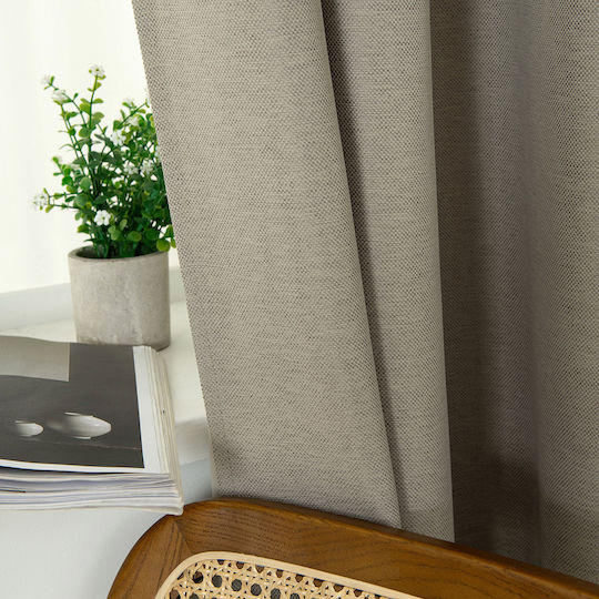 Beauty Home Verdunkelungsvorhang mit Grommets Sand 140x270cm