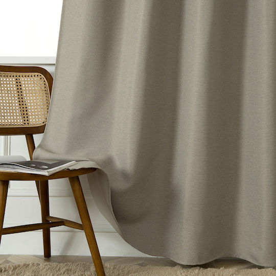 Beauty Home Verdunkelungsvorhang mit Grommets Sand 140x270cm