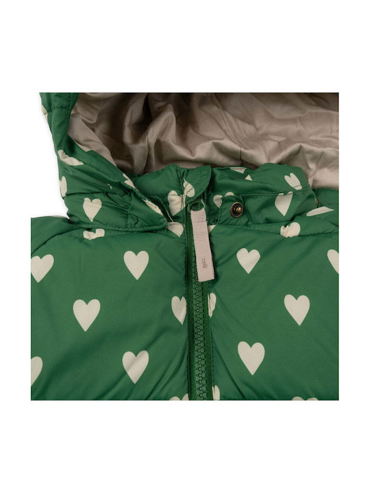 Winddichte und wasserabweisende Kinderjacke Nuka Aisuru Green 18M-10Y Konges Slojd