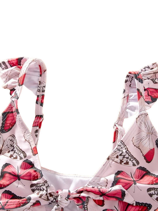 Children's Bikini Swimsuit "Butterflies" Pink