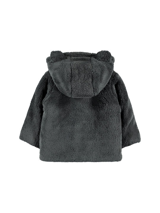 Infant fur jacket gray for boys (6-24 months)