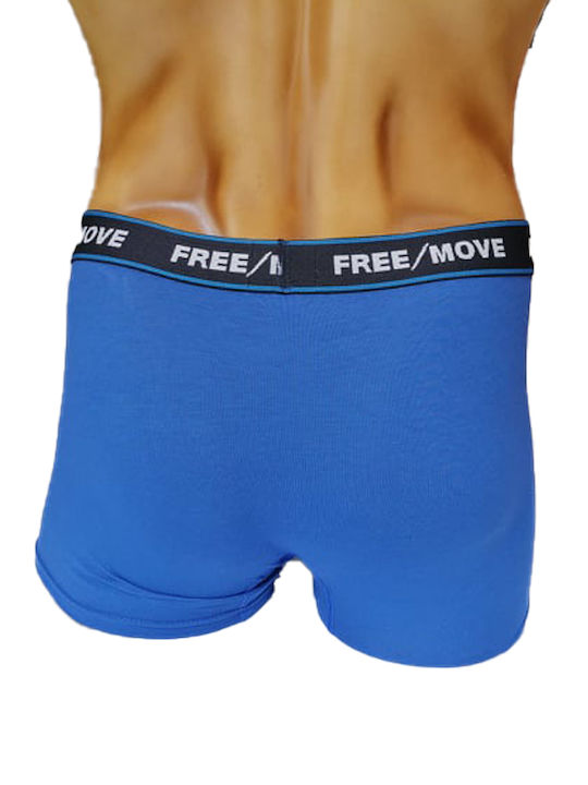 Free Move Herren Boxershorts Exterior Elastic 2Tems Rua-Schwarz - Set 2 Farben