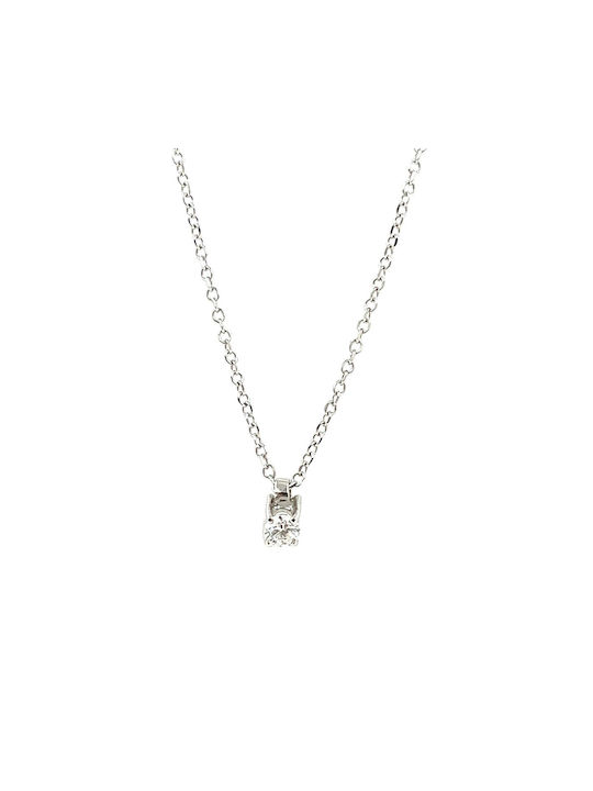 18K White Gold Monoblock Necklace with Diamonds