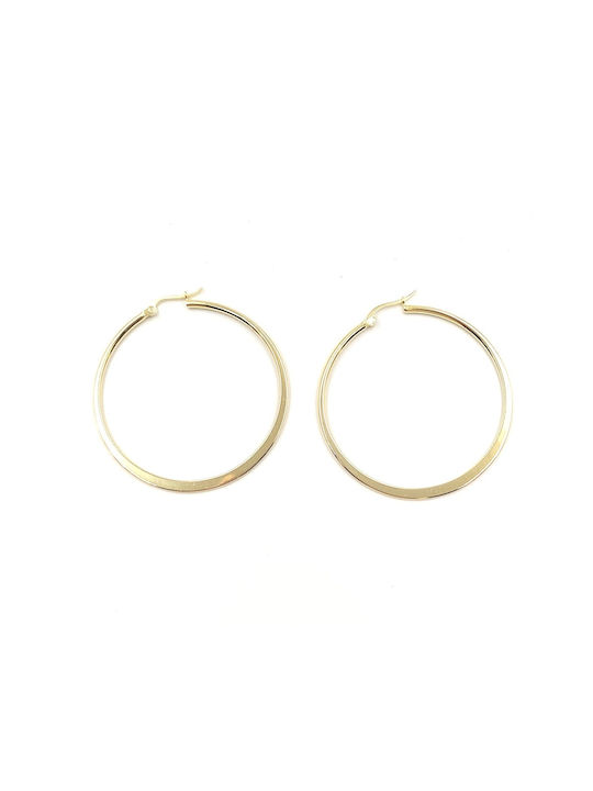 Women's gold plated hoop earrings made of Silver 925 in Gold color