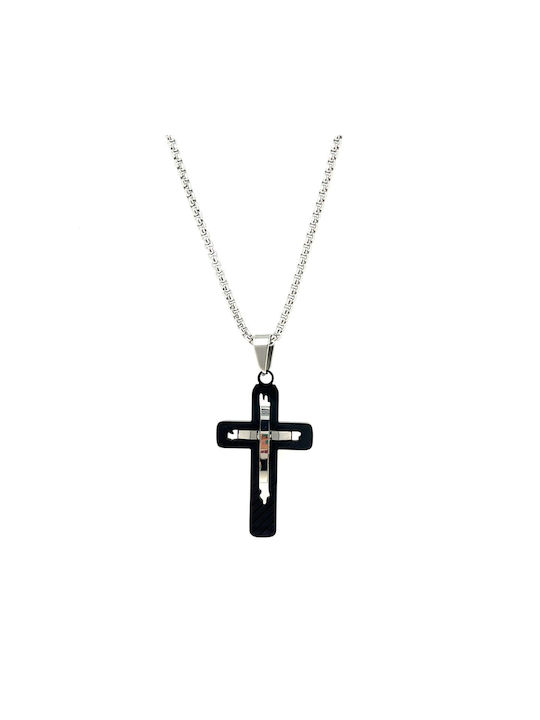 Men's Necklace With Cross Stainless Steel Necklace