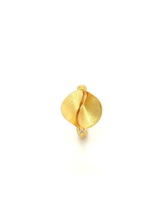 Handmade women's ring, gold K14 (585°)