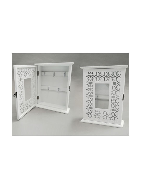 ArteLibre Wall Key Holder Wooden 5 positions 20x6x26cm