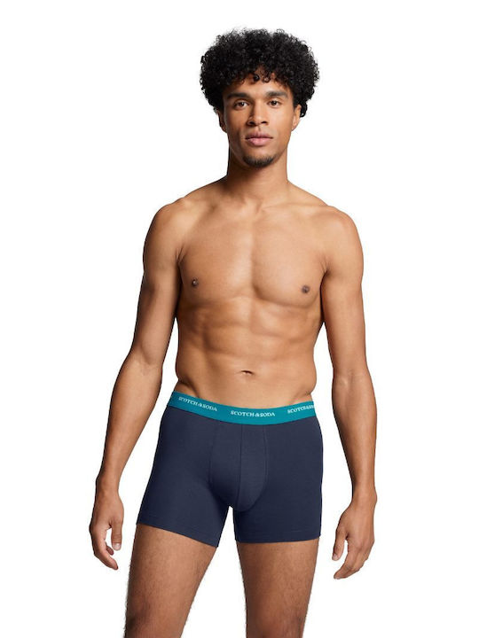 Scotch & Soda 701222704-009-020 3er-Set Herren Boxer-Unterwäsche Marinegrün