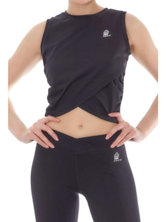 Summer Women's Cotton Blouse Sleeveless Black