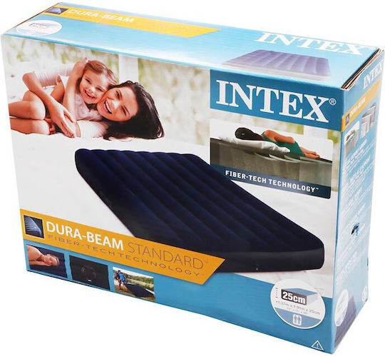Intex Saltea Gonflabilă de Dormit Dublă Classic Downy 191x137x25cm Albastră