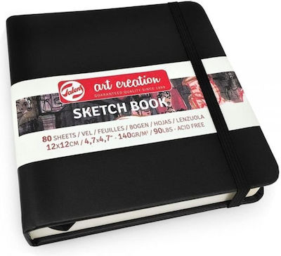 Royal Talens Sketchbook Art Creation Sketch Book Μαύρο 140γρ./τ.μ. 12x12εκ. 80 φύλλα 12x12cm 9314004M