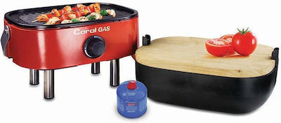 Coral Gas Mini BBQ Ψησταριά Υγραερίου Σχάρας με 1 Εστία