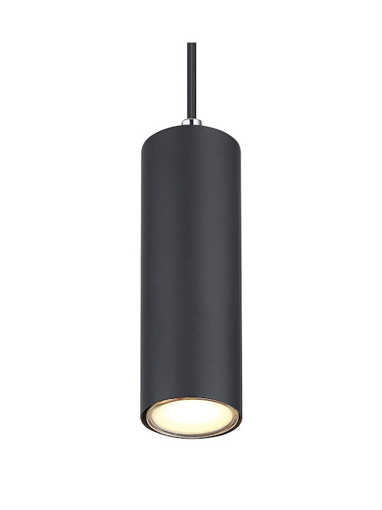 Globo Lighting Robby Pendant Light Black with Socket GU10 9cm