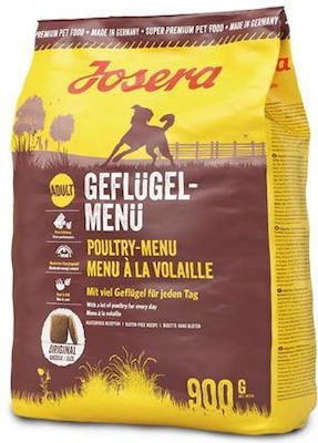 Josera Poultry Menu 0.9kg Hrană Uscată fără Gluten pentru Câini Adulți de Rase Mici cu Păsări de curte