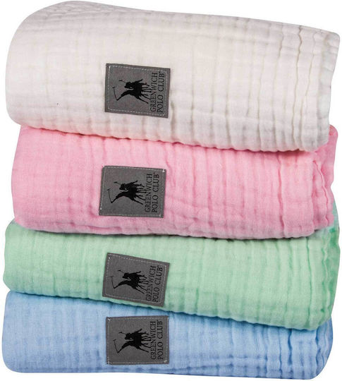 Greenwich Polo Club Decke Wickeltücher für Kinderzimmer 2993 Waffel Gray 80x105cm