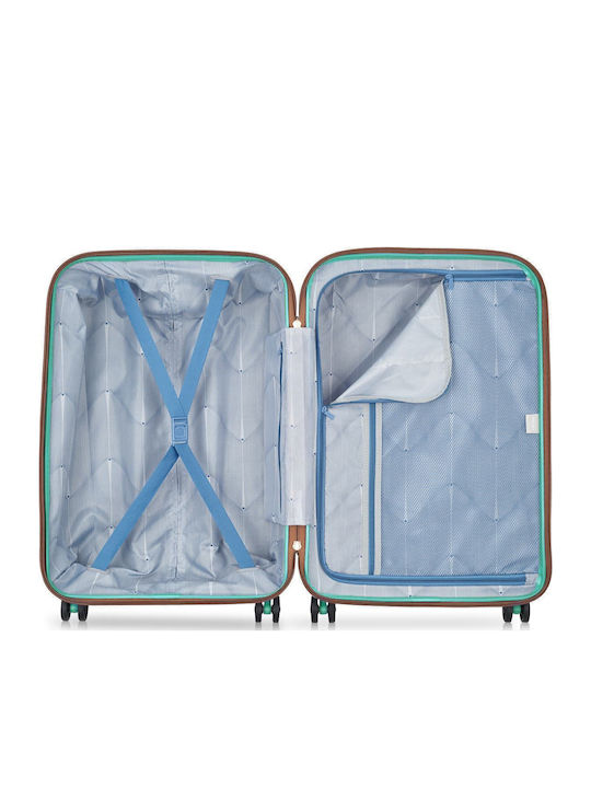 Delsey Freestyle Medium Hard Green Suitcase With 4 Wheels Height 66.5cm