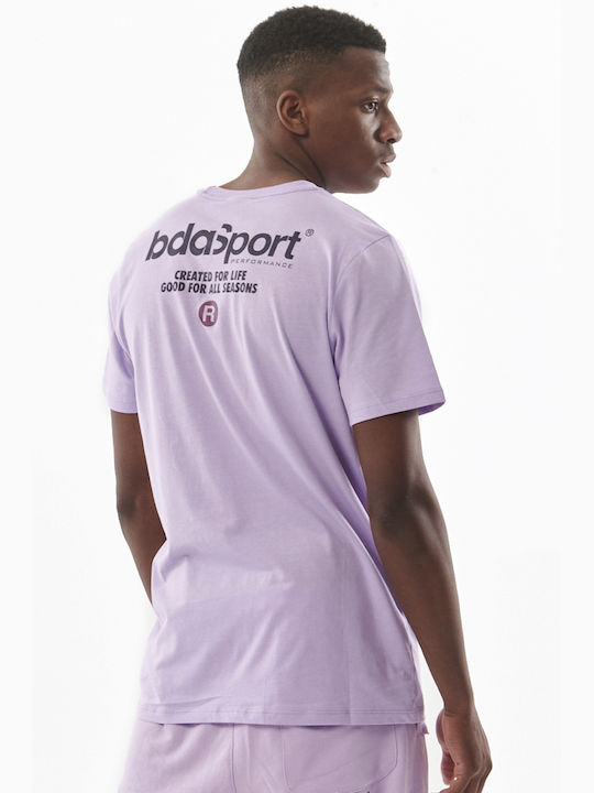 Body Action T-shirt Bărbătesc cu Mânecă Scurtă Violet