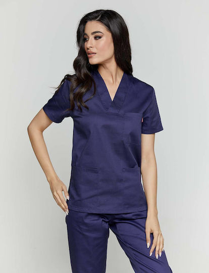 Velilla Unisex Σετ Ιατρικό Παντελόνι και Μπλούζα Navy Μπλε από Βαμβάκι και Πολυεστέρα