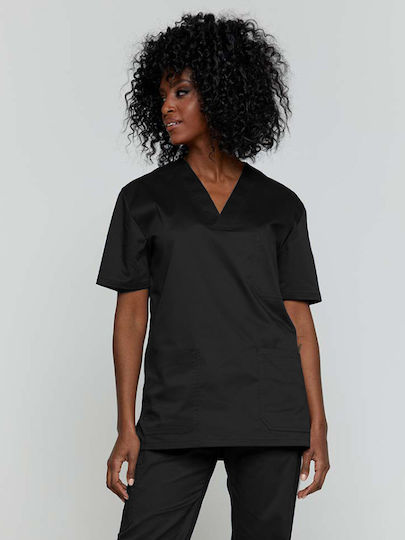 Velilla Caminera Unisex Σετ Ιατρικό Παντελόνι και Μπλούζα Μαύρο από Βαμβάκι και Πολυεστέρα