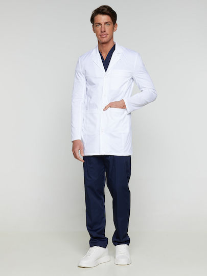 Velilla Flow Medizinischer Verbandskittel Weiß aus Baumwolle und Polyester