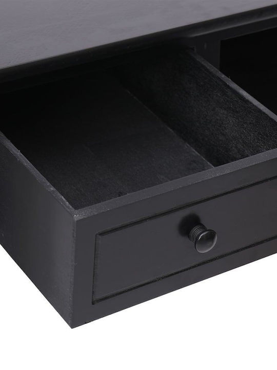 Schreibtisch aus Massivholz Schwarz 108x45x76cm