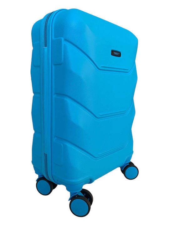 Y Not? Large Hard Blue Suitcase with 4 Wheels Height 78cm